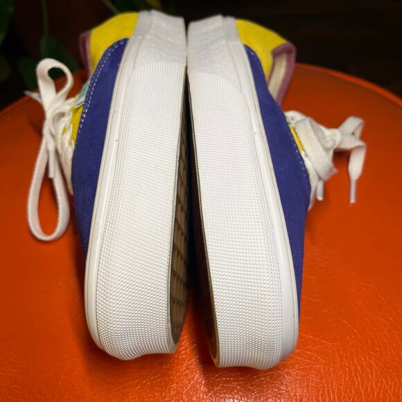 7M 8.5W Vans Color block Sneakers Yellow Red Blue NWOT - Picture 6 of 16